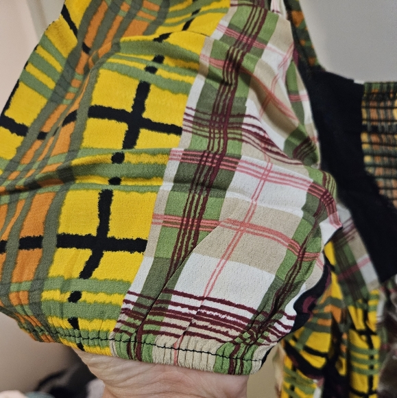 Forever 21 Multi Plaid V Neck Dress - Picture 5 of 9